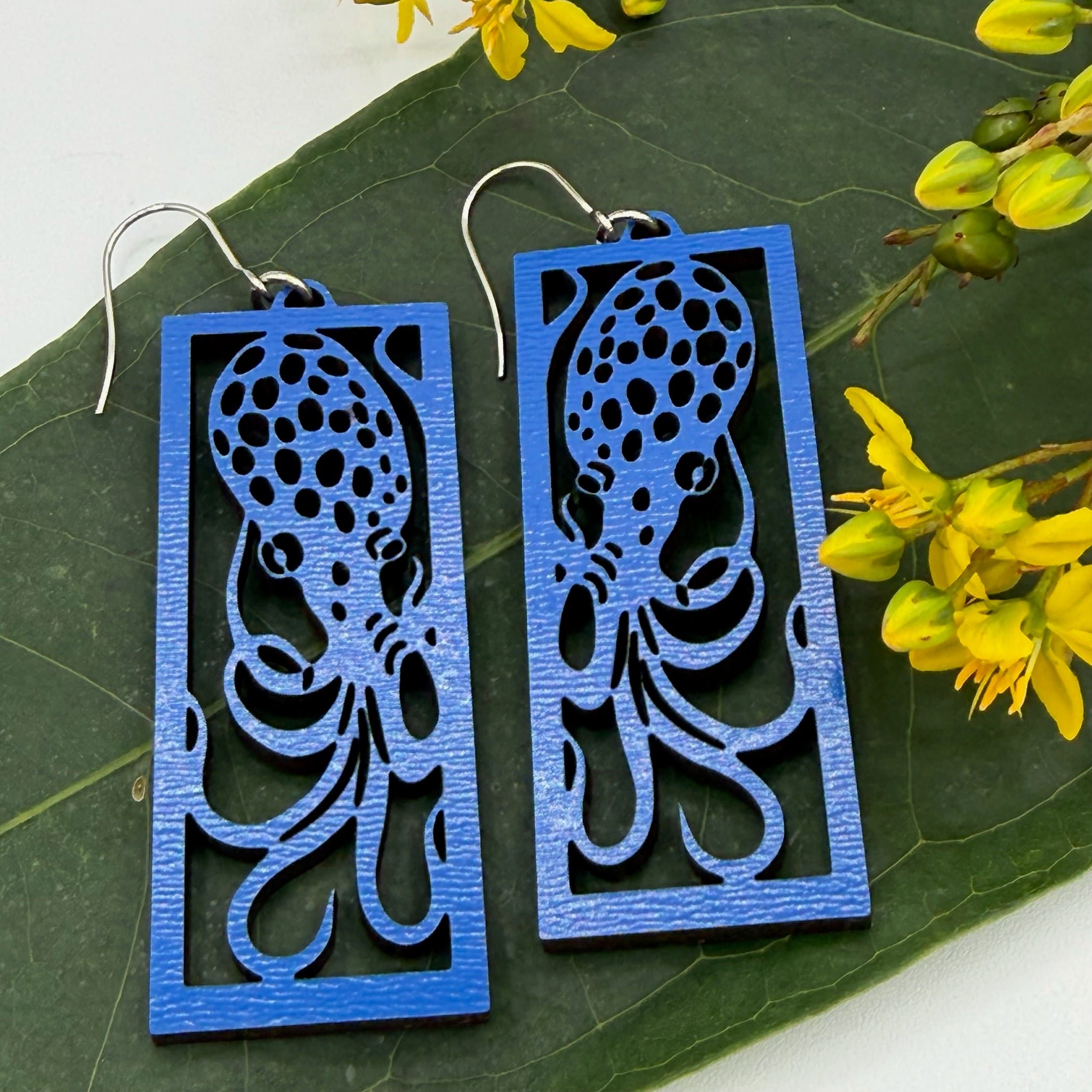 Recycled Roots Octopus Earrings