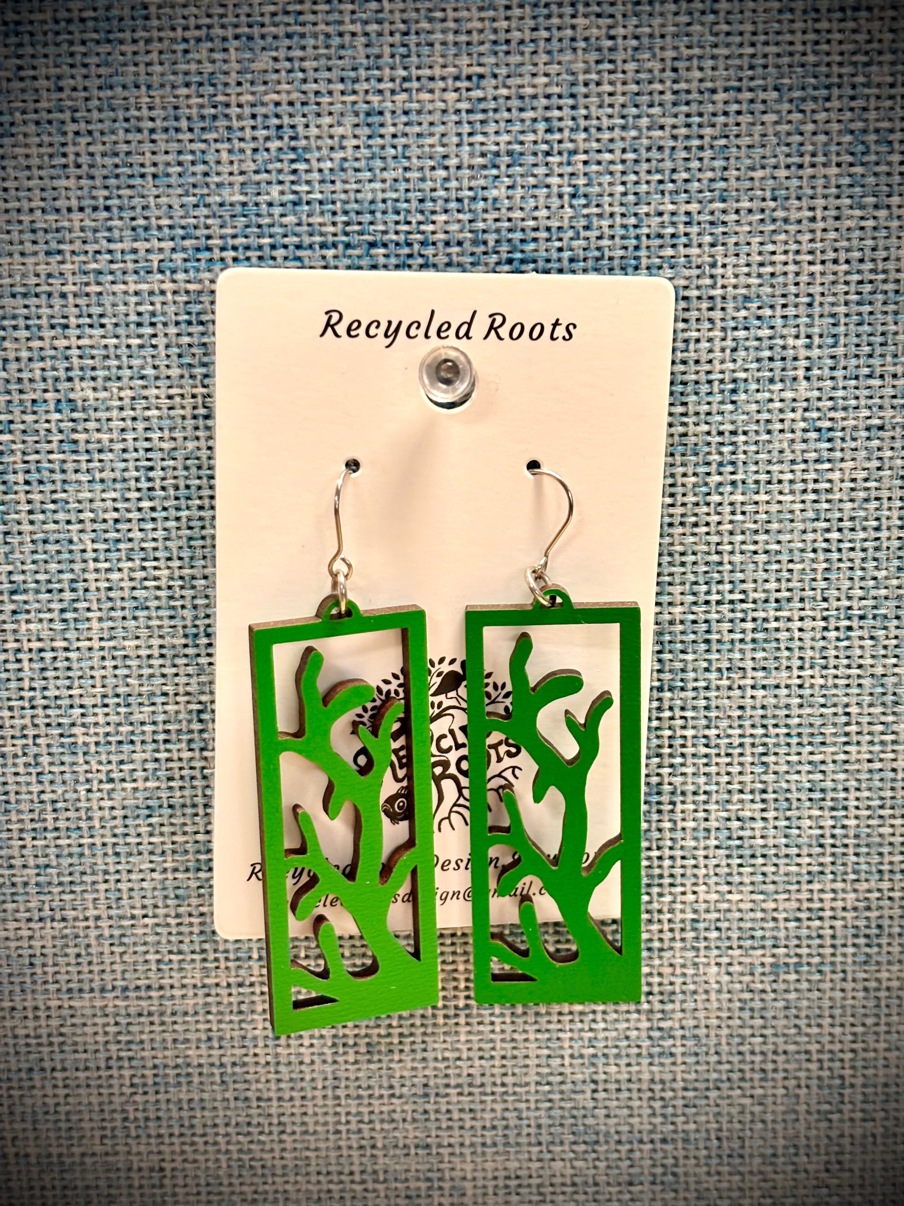 Recycled Roots Coral Earrings