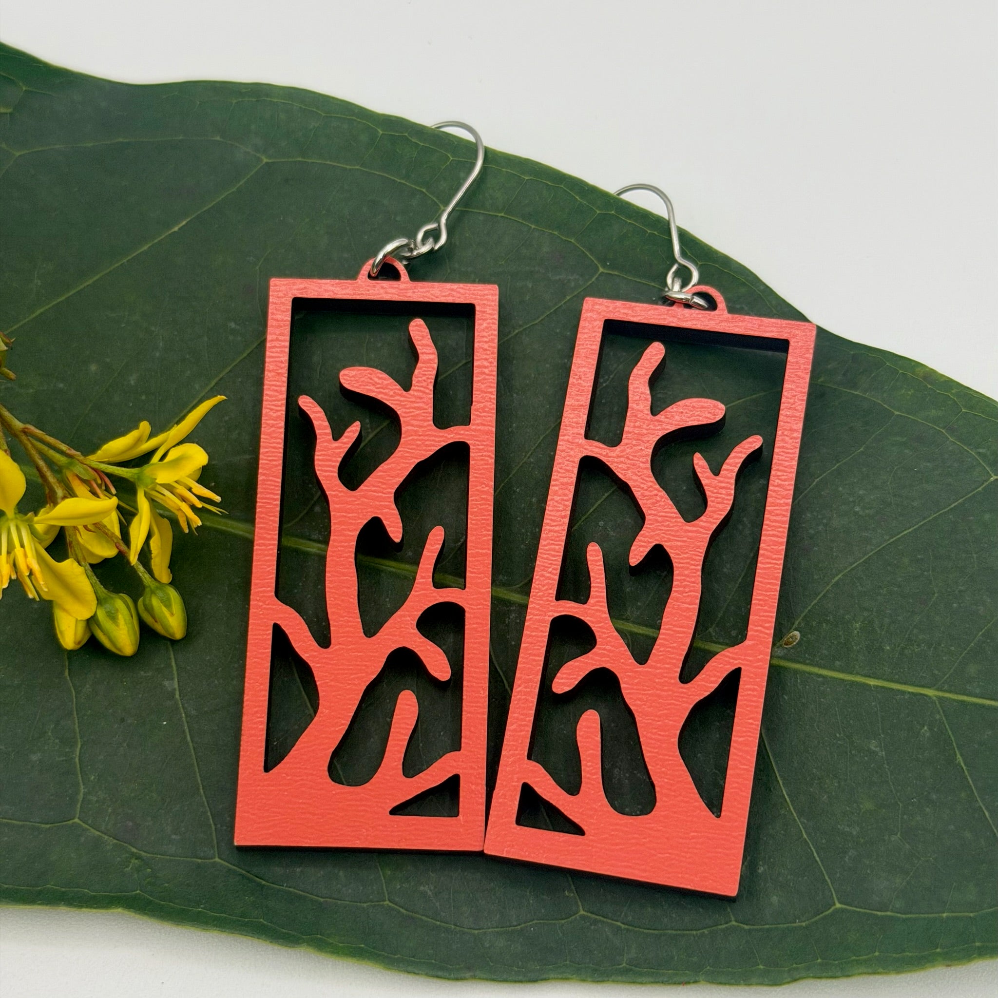 Coral Earrings - Recycled Roots
