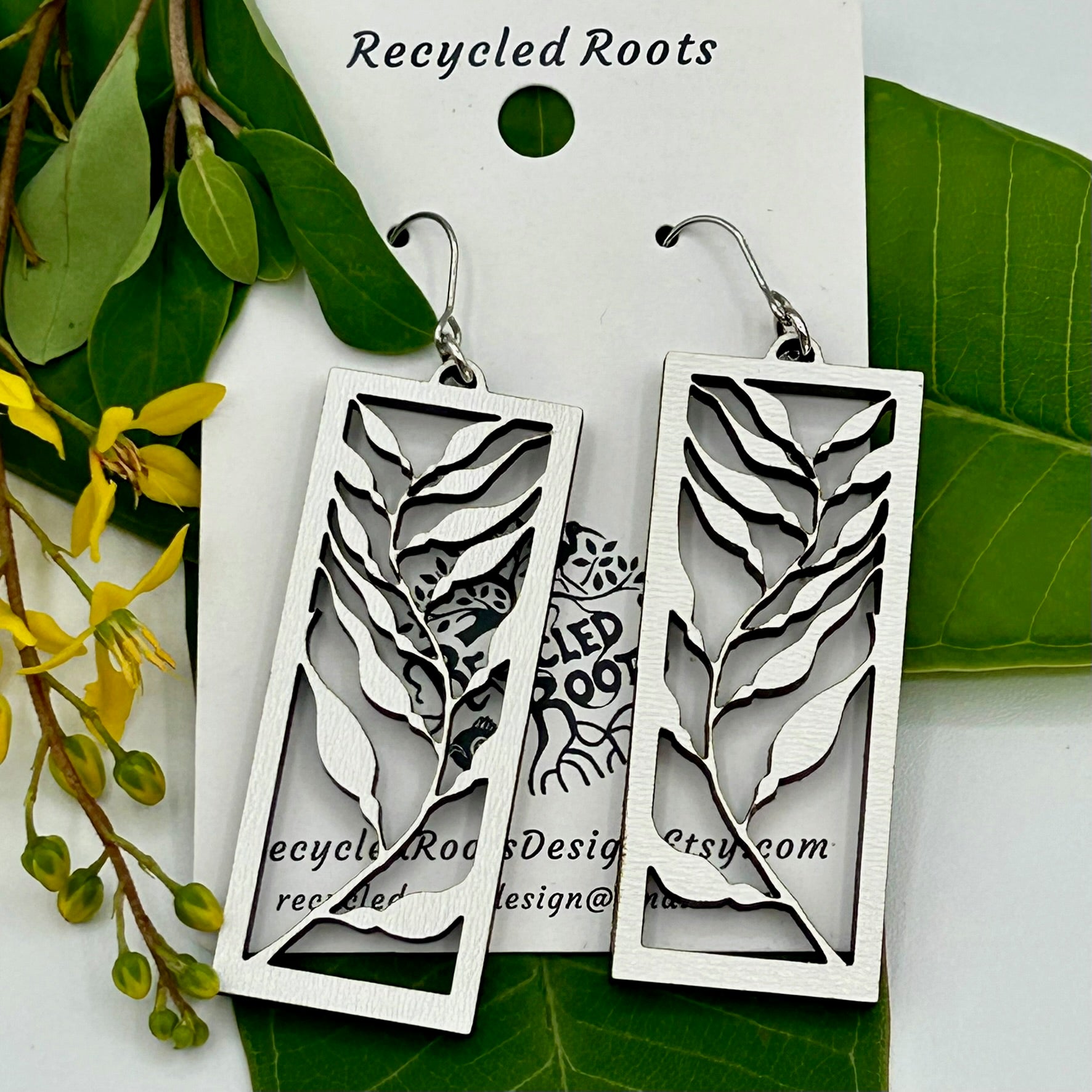 Recycled Roots Kelp Earrings