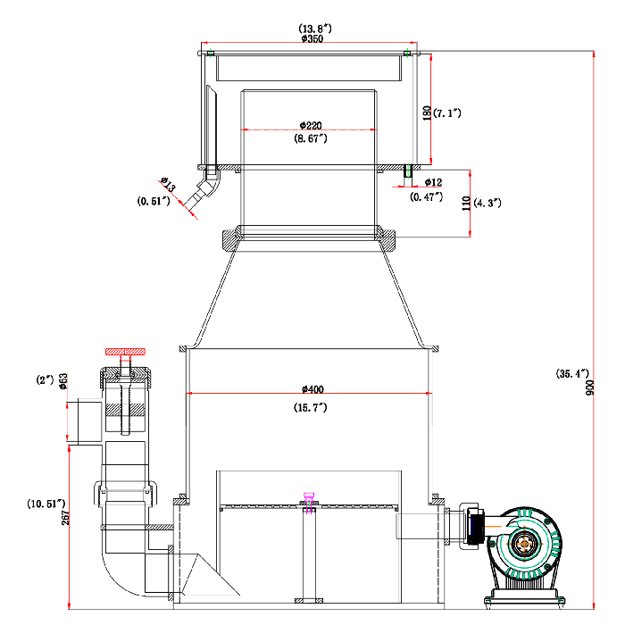 Octo SRO 8000EXT Light Commercial Protein Skimmer