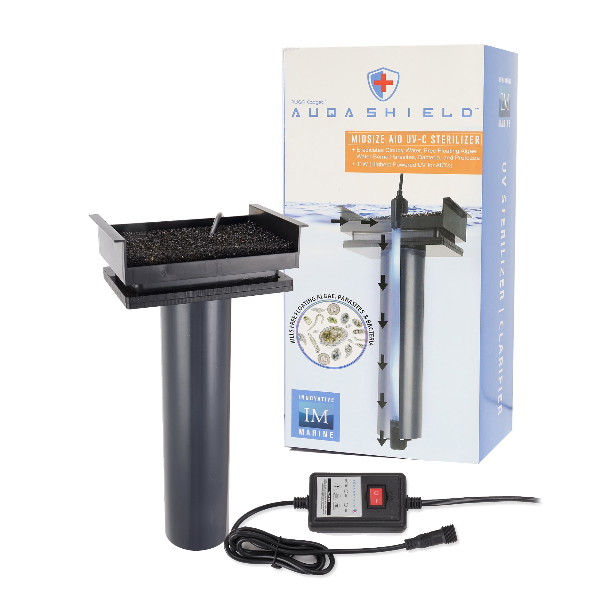 Innovative Marine AuqaShield 11 Watt UV Sterilizer / Clarifier [Midsize]