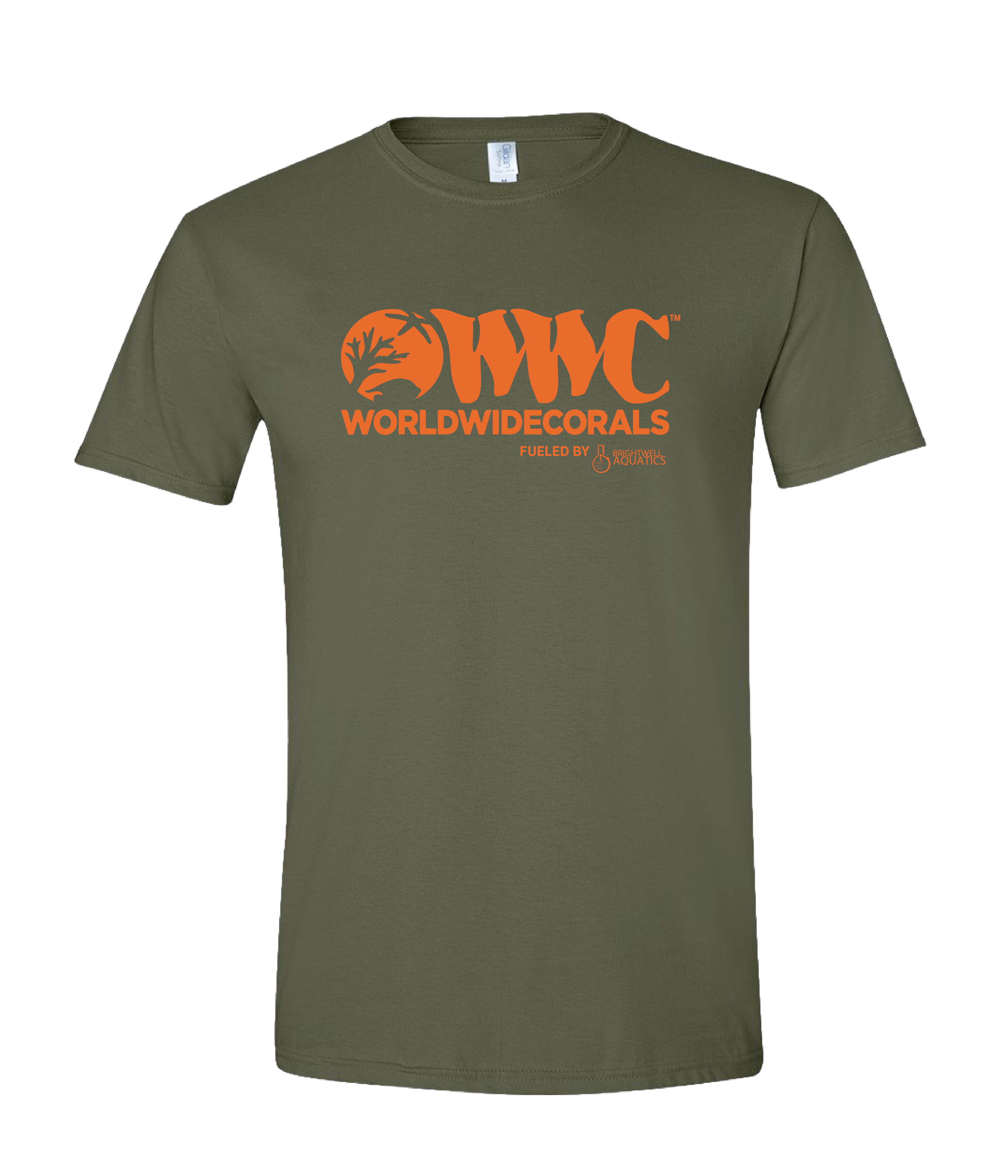 WWC Heather Military Green Shirt w/ Burnt Orange Ink
