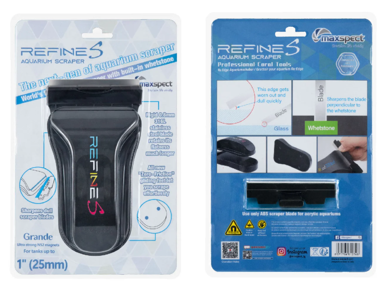 Maxspect REFINES Grande — Magnetic Aquarium Glass Scraper