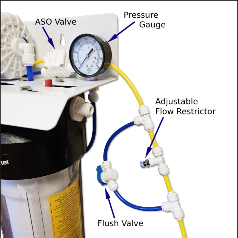 AquaFX Blue Fin PRO 500GPD Light-Commercial RO/DI System w/ High Flow Booster Pump
