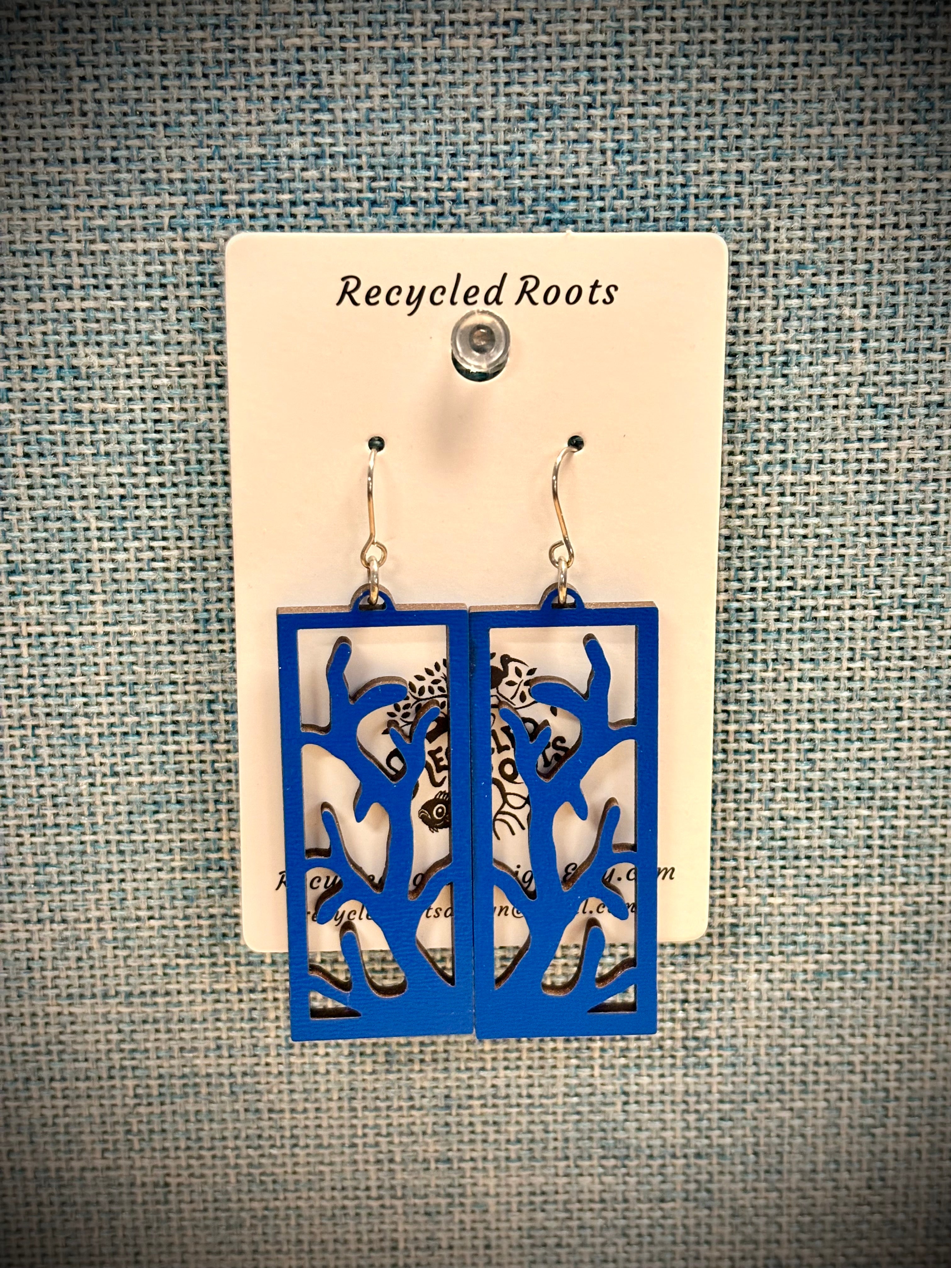 Recycled Roots Coral Earrings