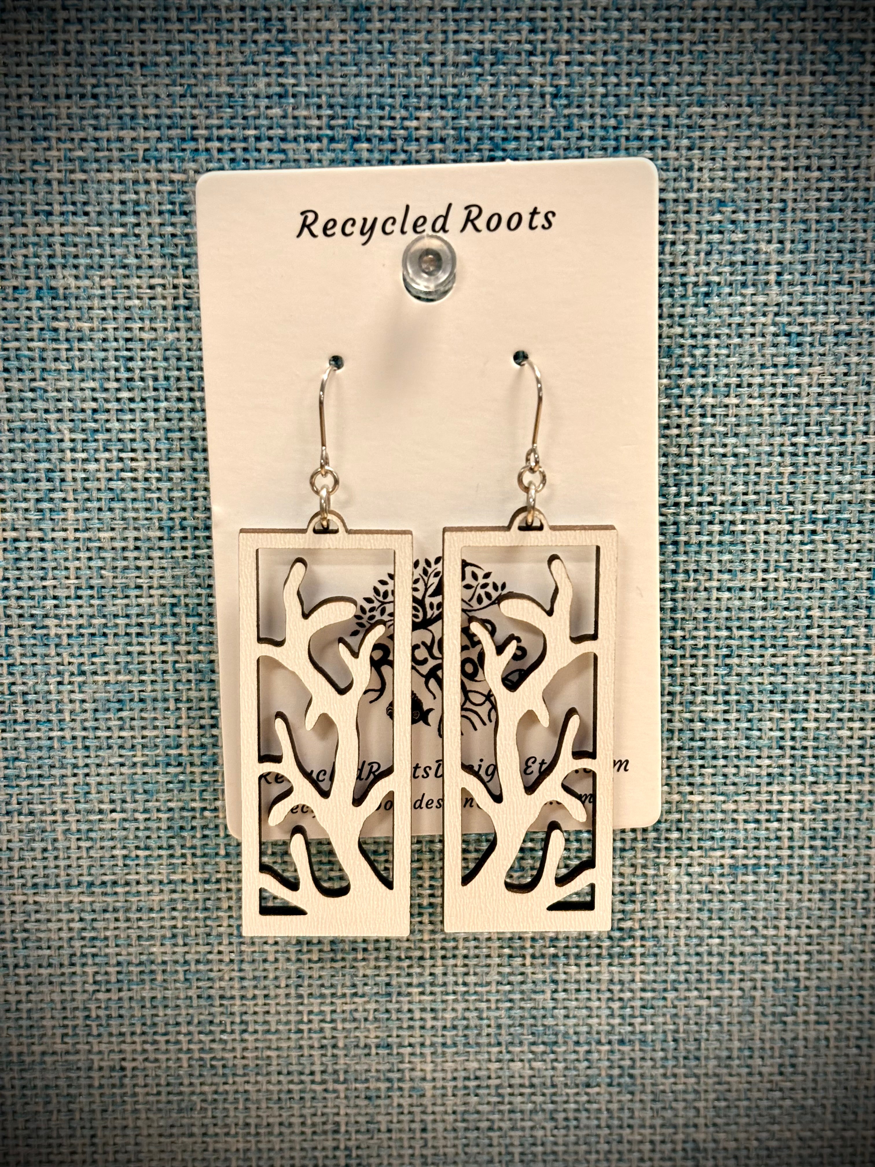 Recycled Roots Coral Earrings