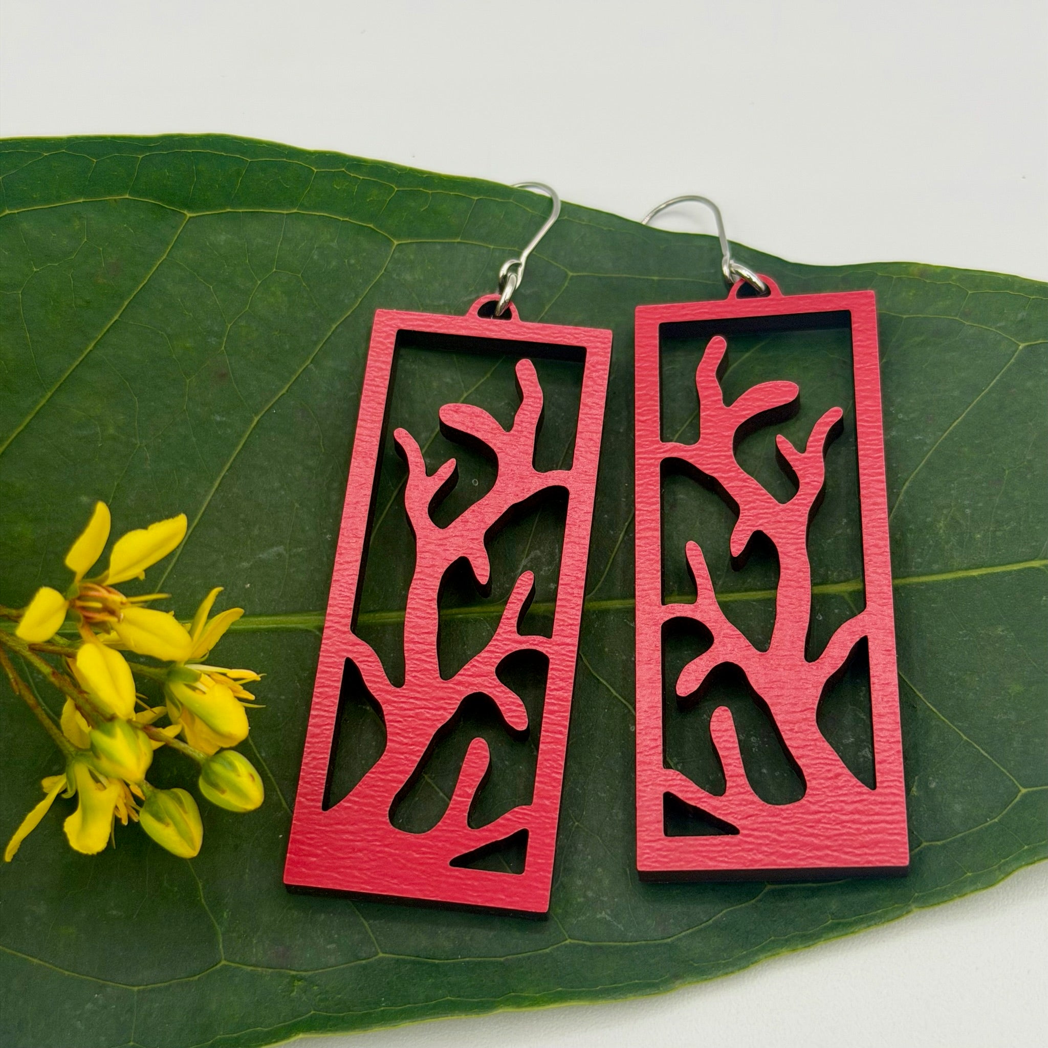 Coral Earrings - Recycled Roots