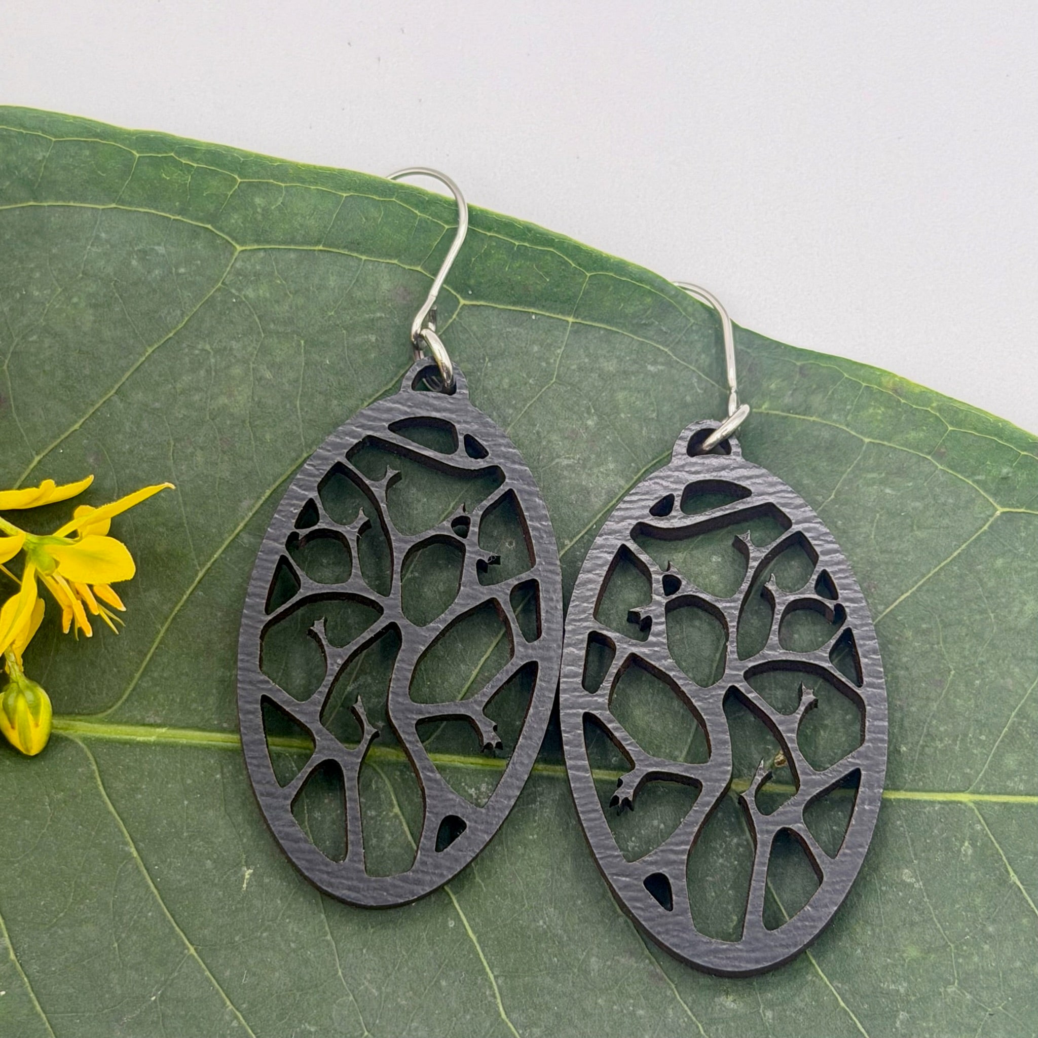 Recycled Roots Oval Earrings
