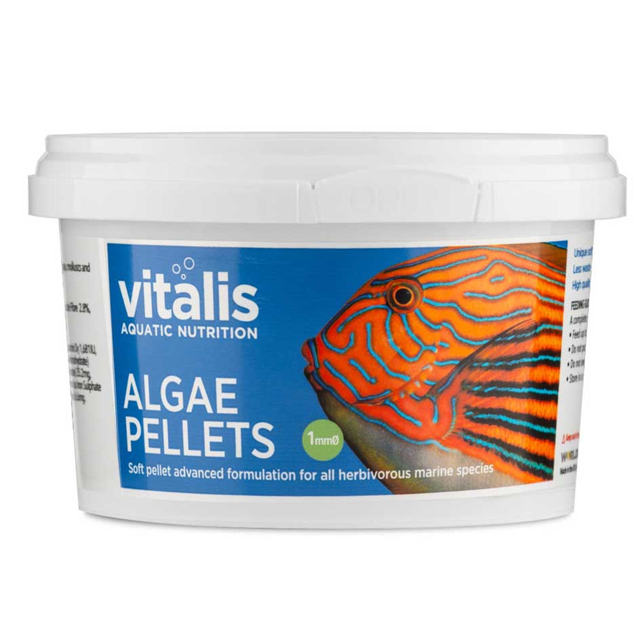 Vitalis Nutrition Algae Soft Pellets 4.94oz - 1mm