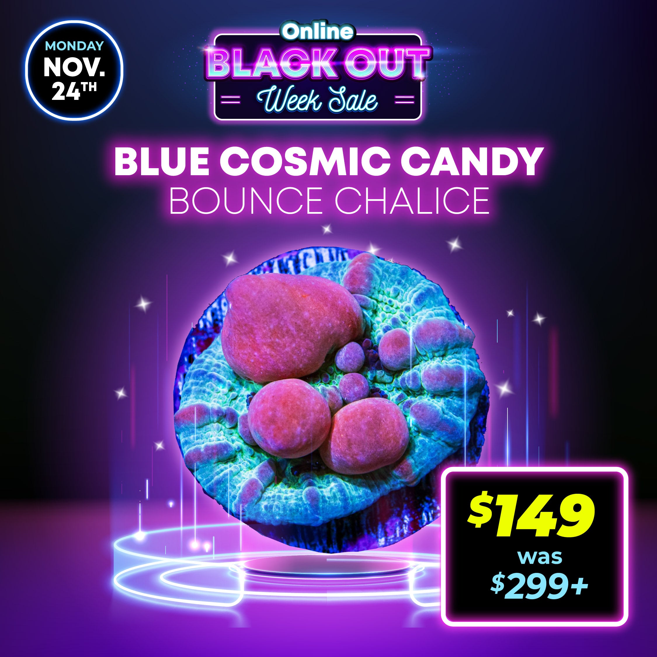 WWC Blue Cosmic Candy Bounce Chalice