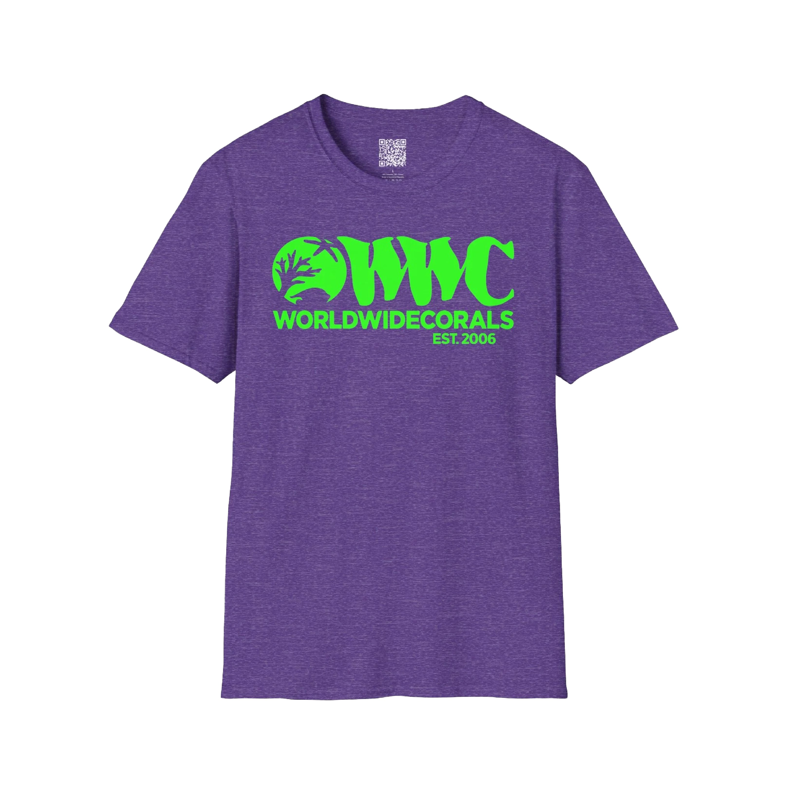 WWC Heather Purple Shirt w/ Neon Green Ink