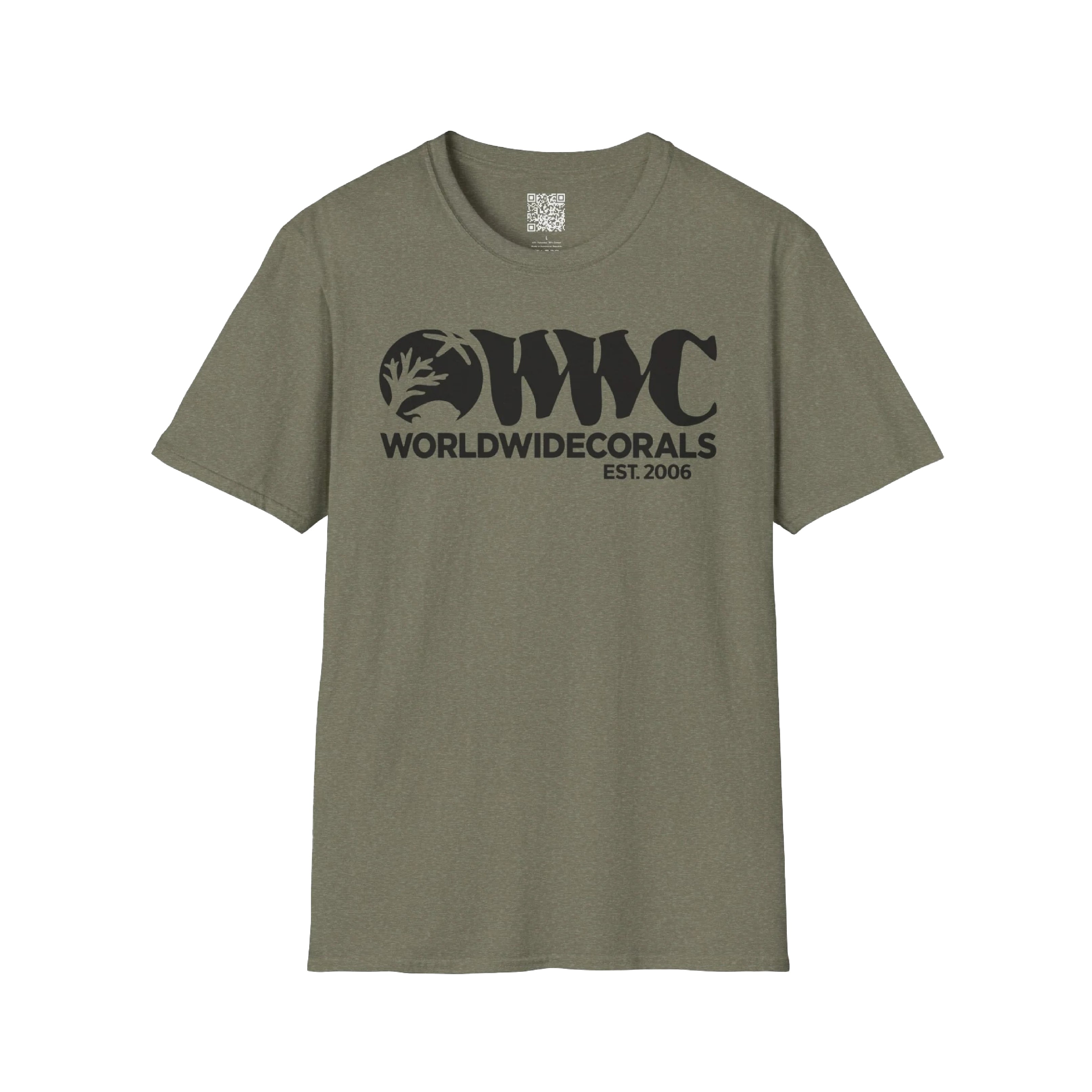 WWC Heather Military Green Shirt w/ Black Ink